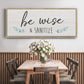Be Wise & Sanitize - Floater Framed Canvas Print