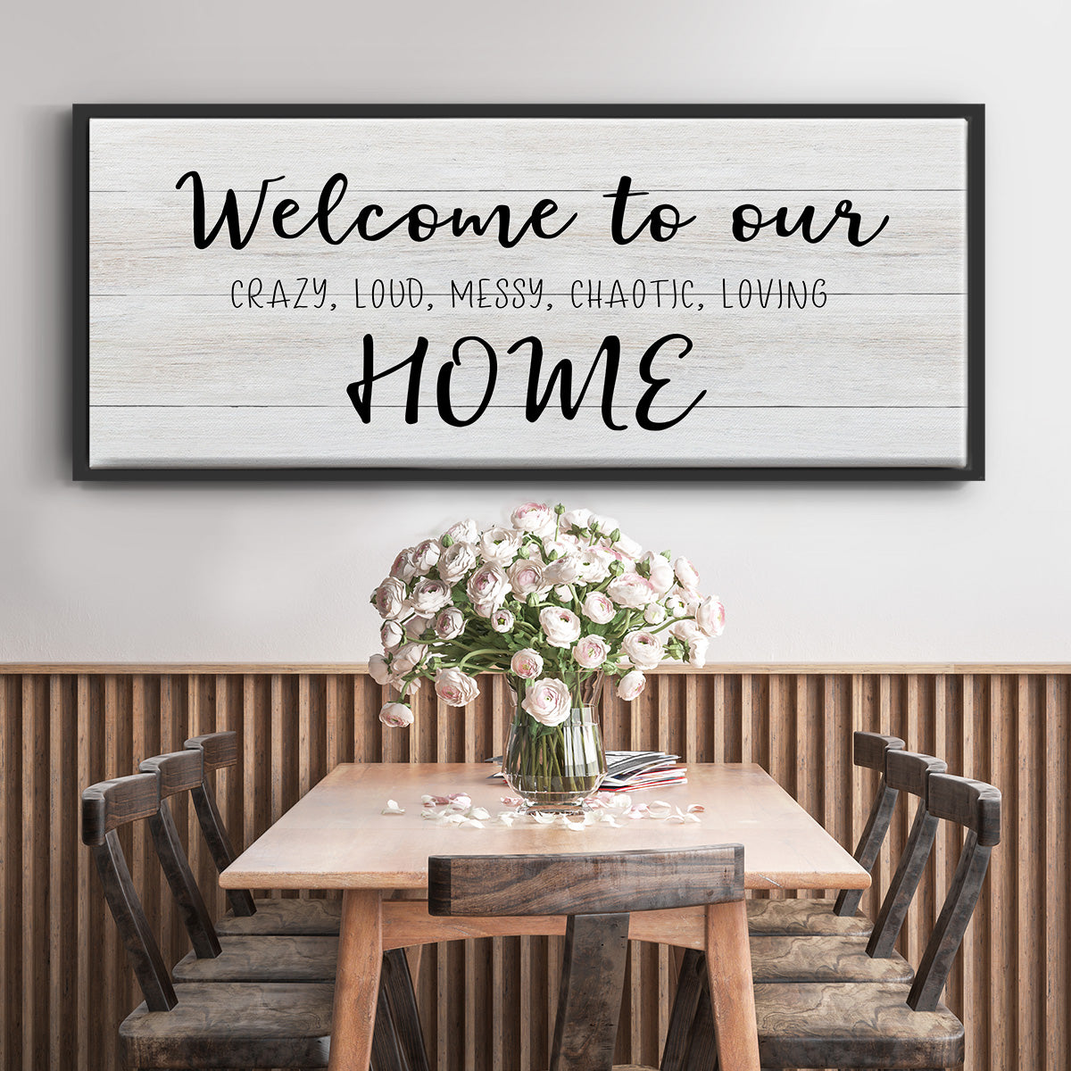 Welcome to Our Home - Floater Framed Canvas Print