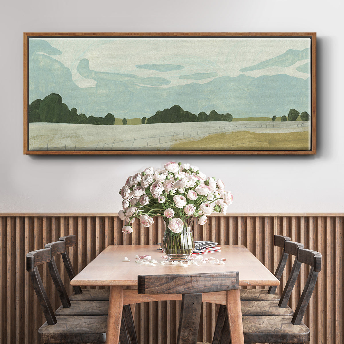 Farmland Study II - Floater Framed Canvas Print