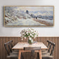 The Road to Vétheuil, Snow Effect, 1879 - Floater Framed Canvas Print