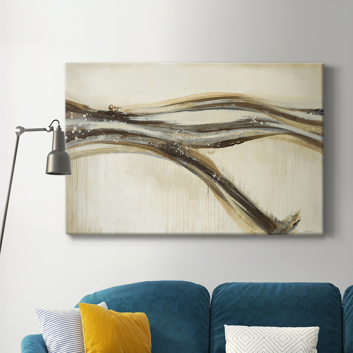 Catching a Metallic Wave - Canvas Art Print