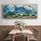 Blue Mountain Peaks I - Floater Framed Canvas Print