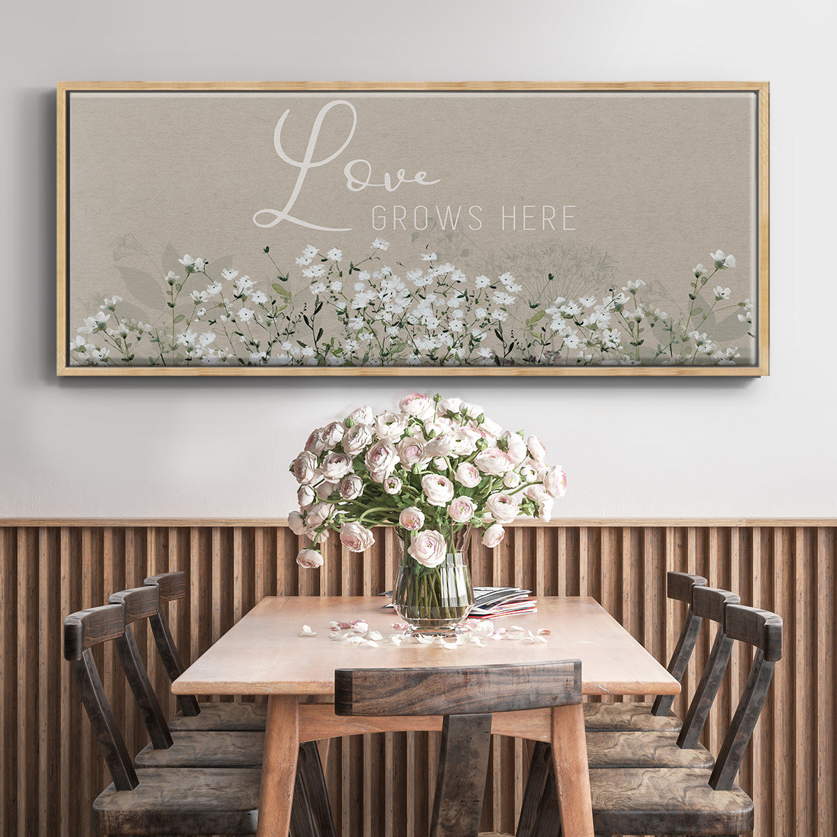 Bouquet of Love - Floater Framed Canvas Print