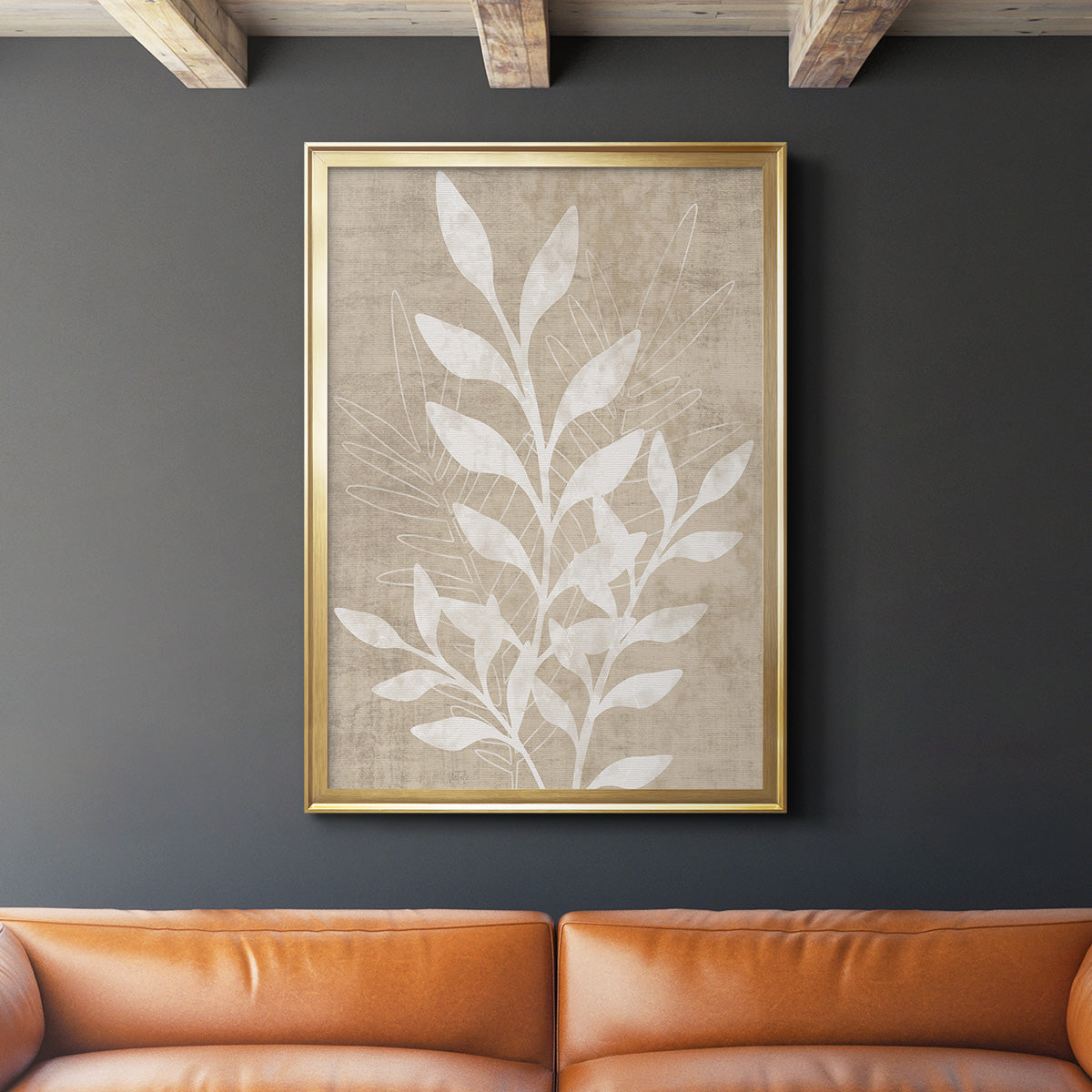 Foliage Retreat II - Modern Framed Canvas Print
