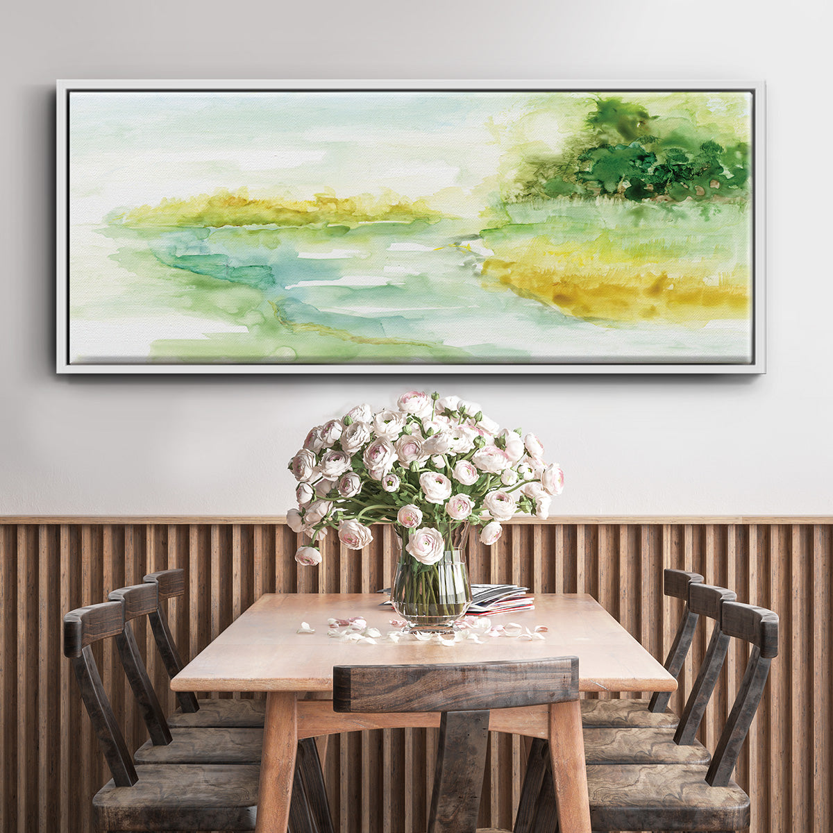 Dreamy Inlet - Floater Framed Canvas Print