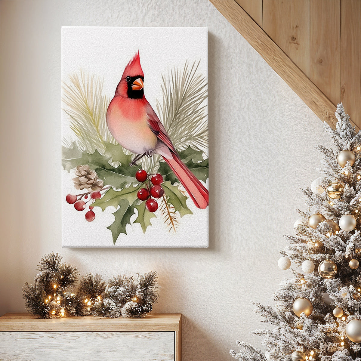 Tinsel-Gold Dawn Green - Canvas Art Print