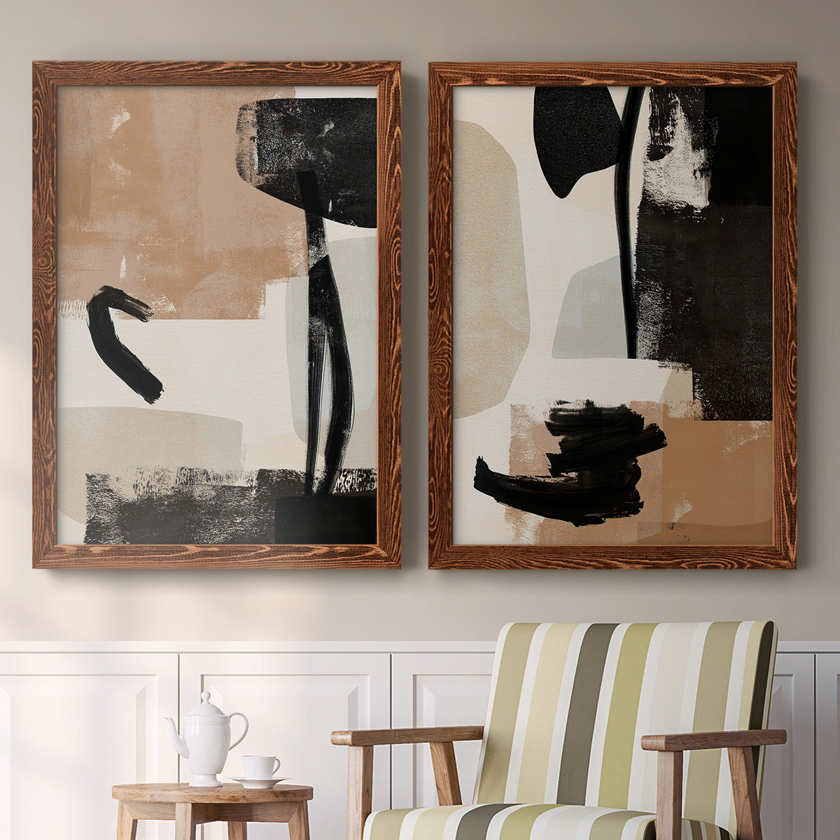 Selective Arrangement III - Premium Framed Canvas 2 Piece Set - Ready to Hang