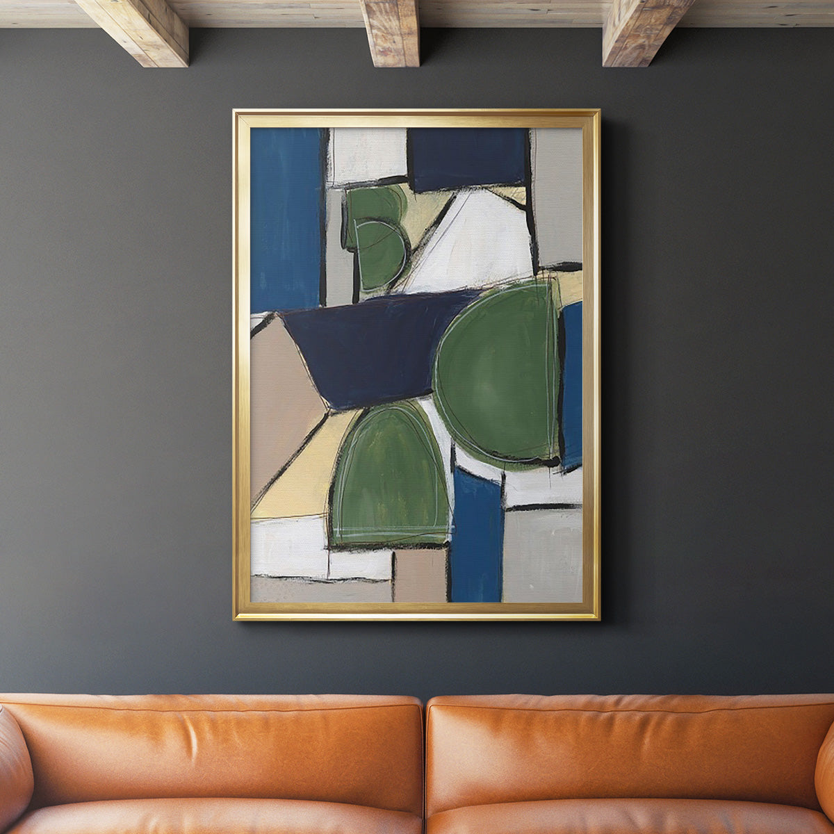Spatial Mix II - Modern Framed Canvas Print