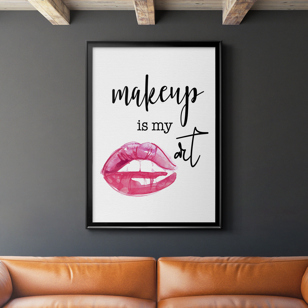Makeup is My Art - Modern Framed Canvas Print