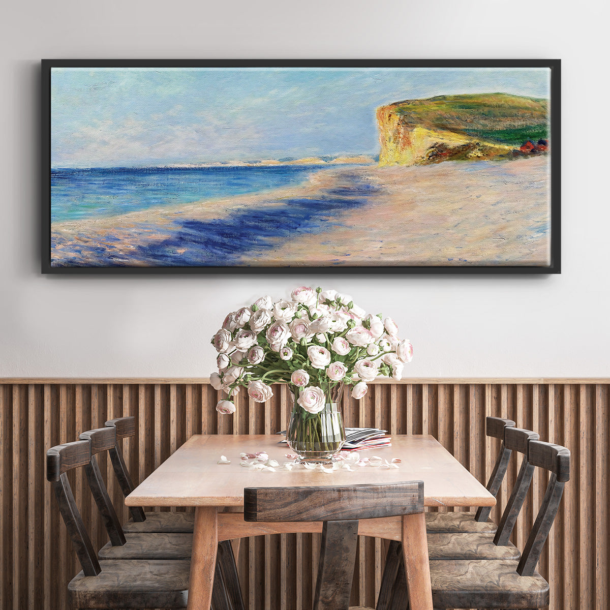 Pourville, Near Dieppe, 1882 - Floater Framed Canvas Print