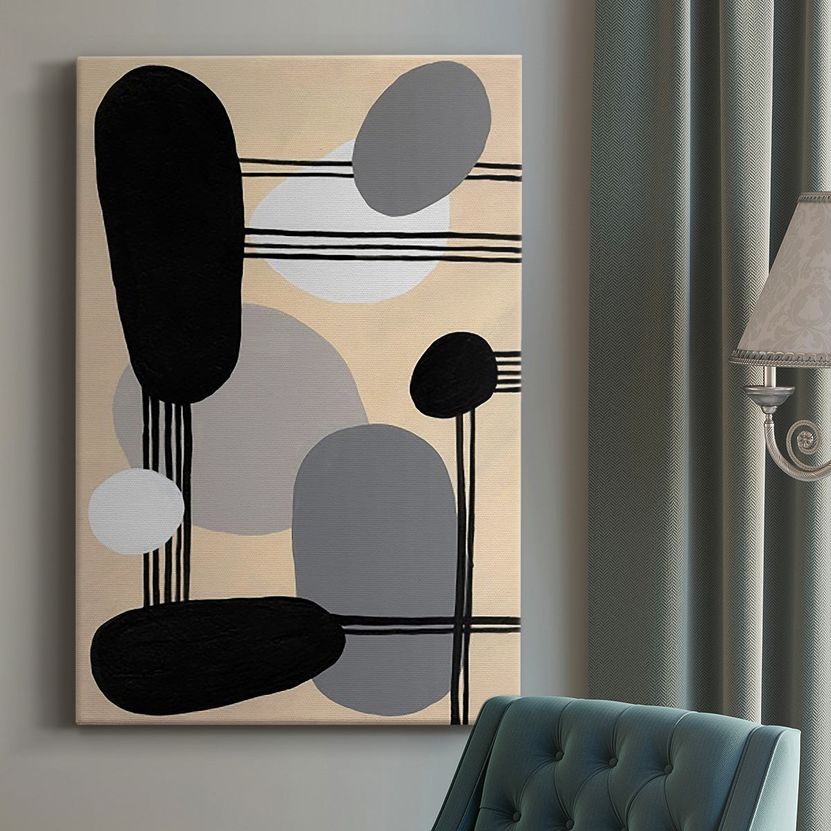 Interconnected Shapes I Premium Gallery Wrapped Canvas - Ready to Hang