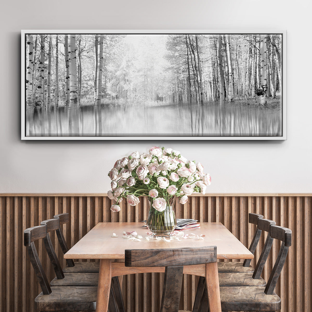 Aspen Reflection - Floater Framed Canvas Print