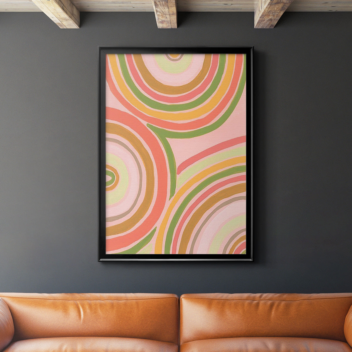 Abstract Rainbow II - Modern Framed Canvas Print