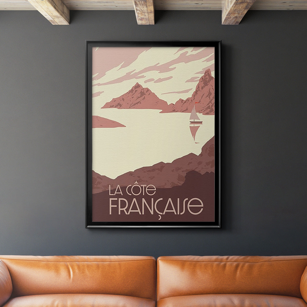 French Coast II - Modern Framed Canvas Print