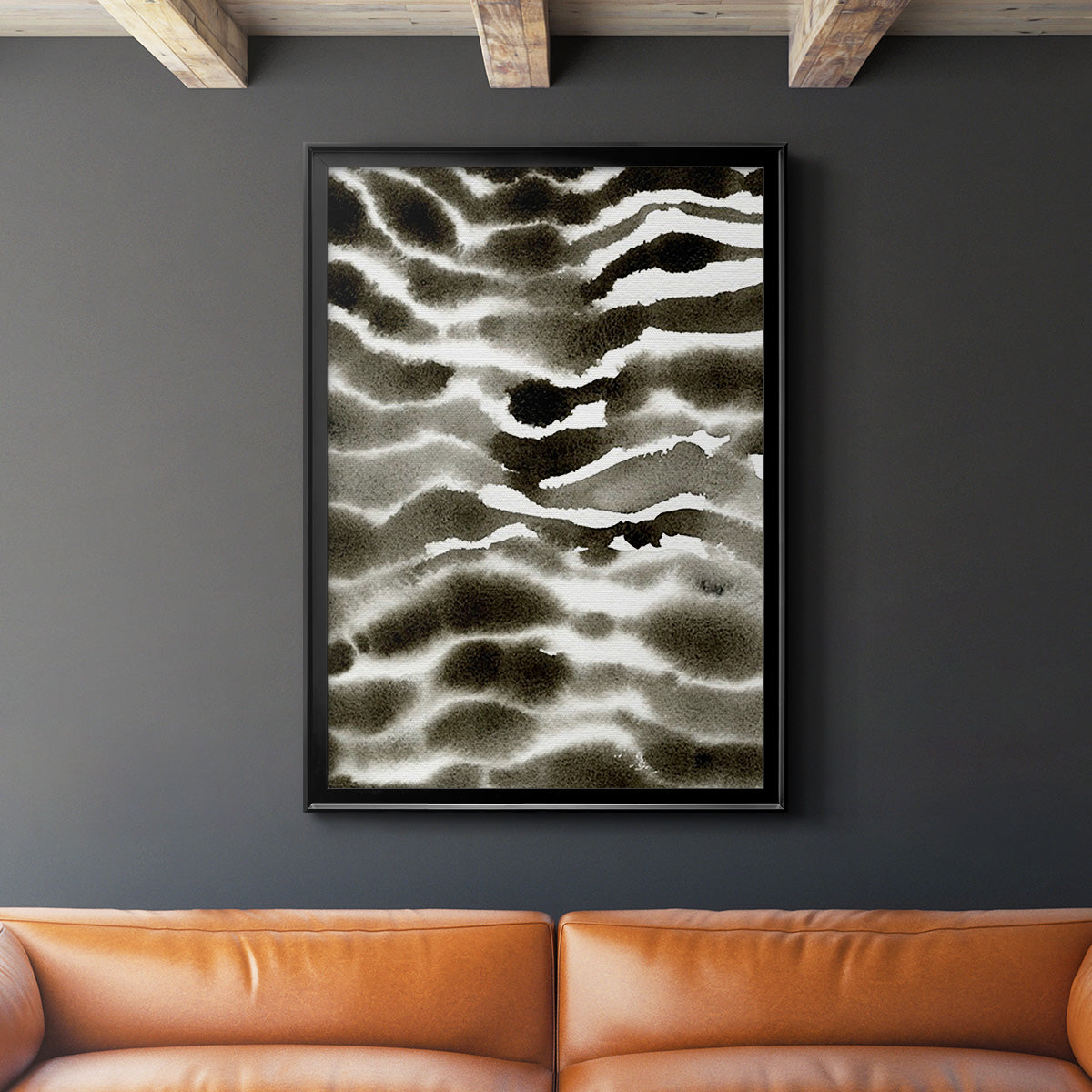 Jungle Stripe II - Modern Framed Canvas Print