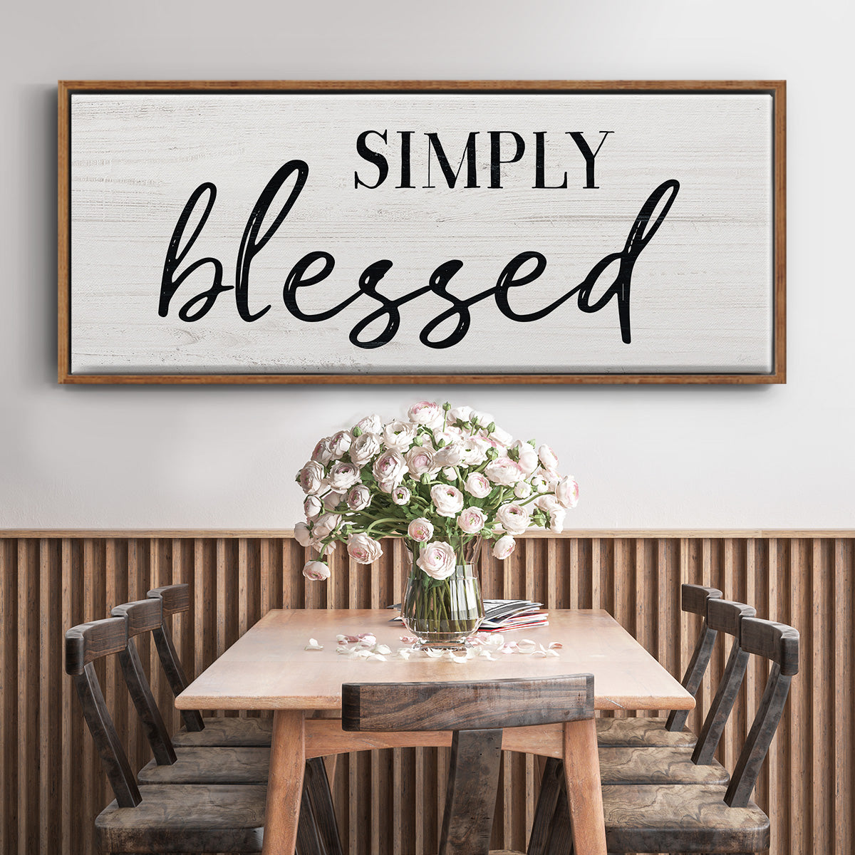 Simply - Floater Framed Canvas Print