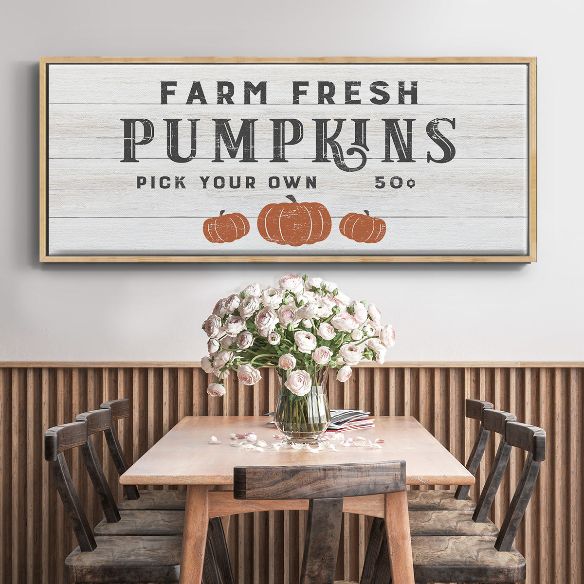 Farm Fresh Pumpkins - Floater Framed Canvas Print