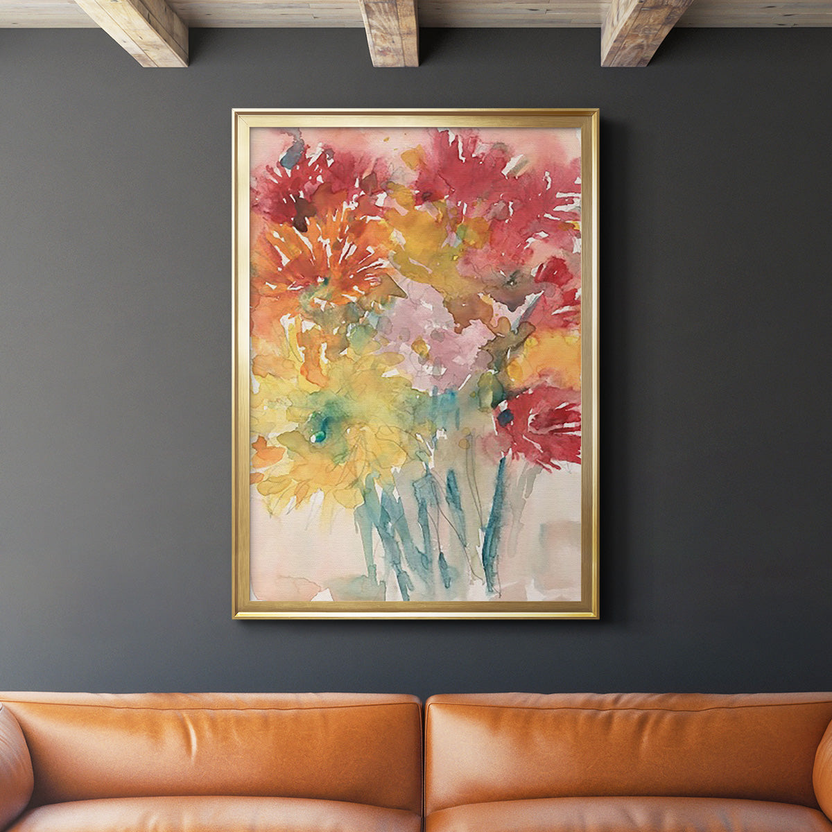 Floral Treats I - Modern Framed Canvas Print