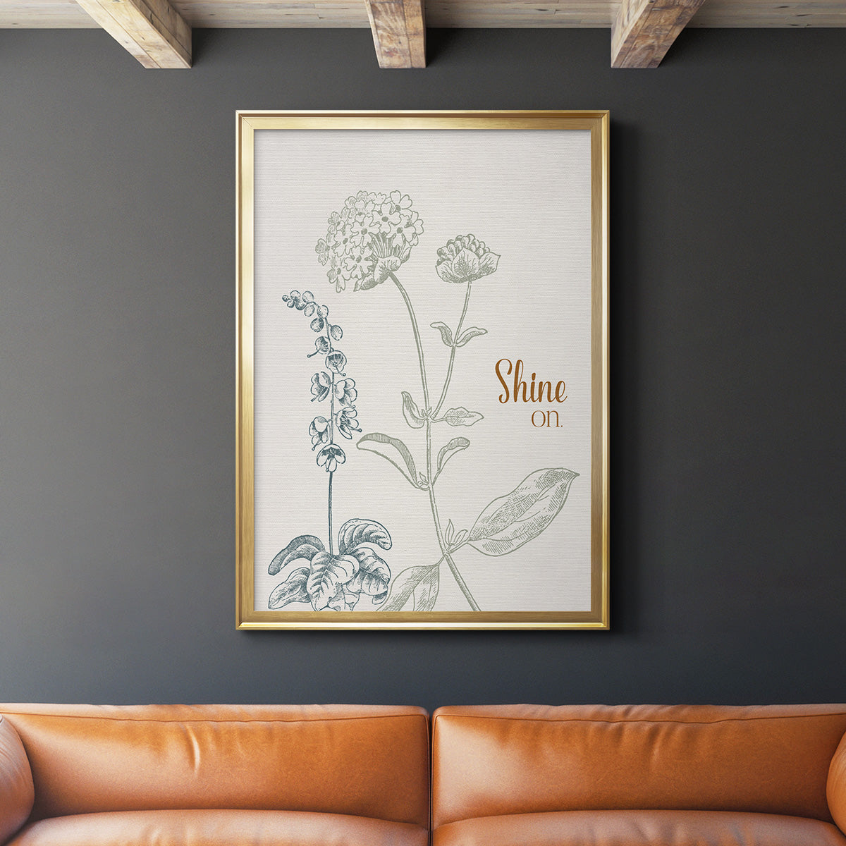 Shine On - Modern Framed Canvas Print