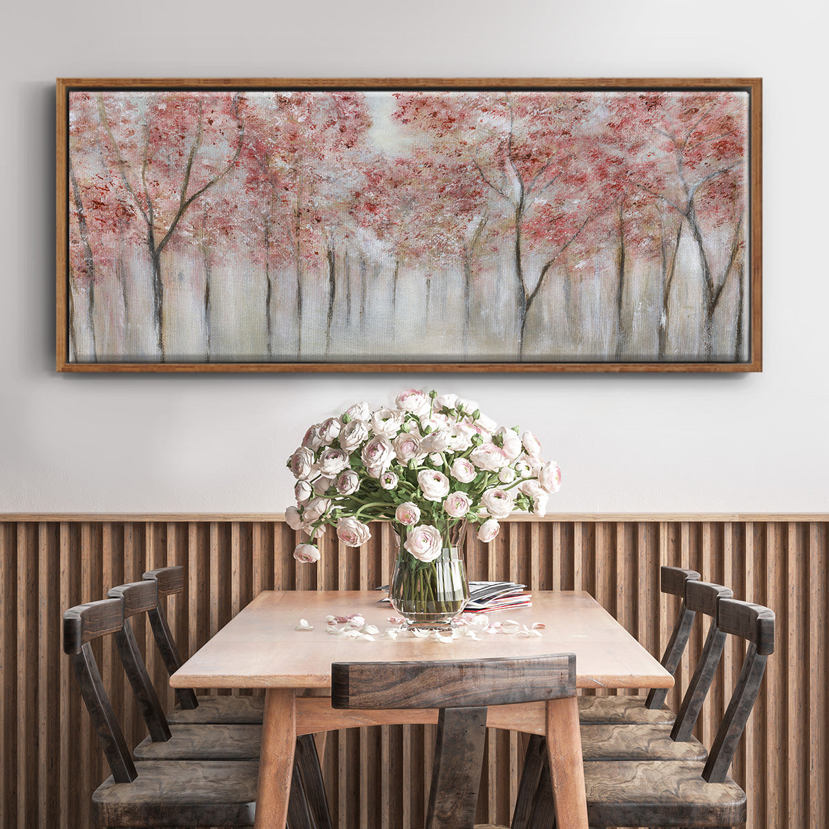 Blushing Spring - Floater Framed Canvas Print