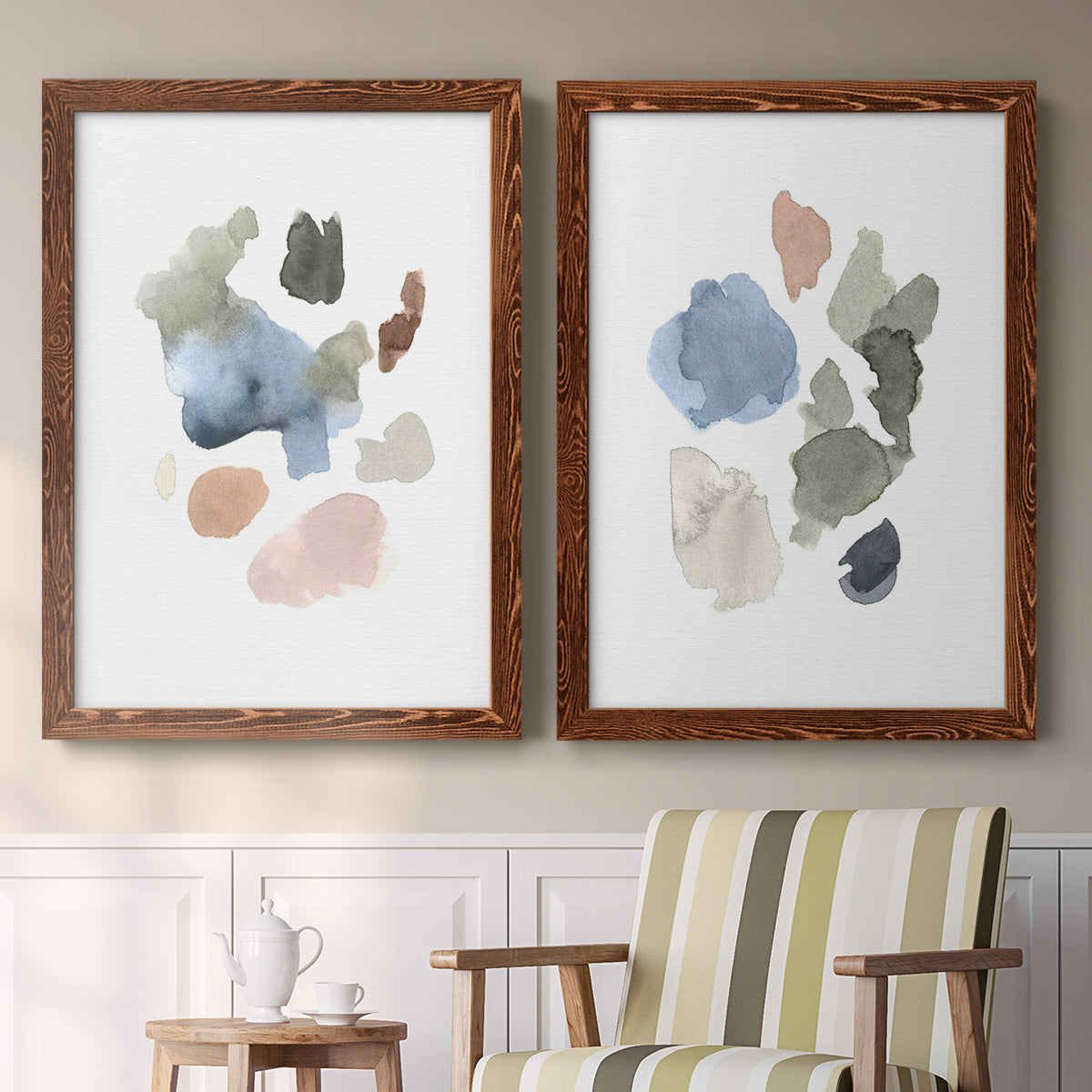 Fresh Start I - Premium Framed Canvas 2 Piece Set - Ready to Hang