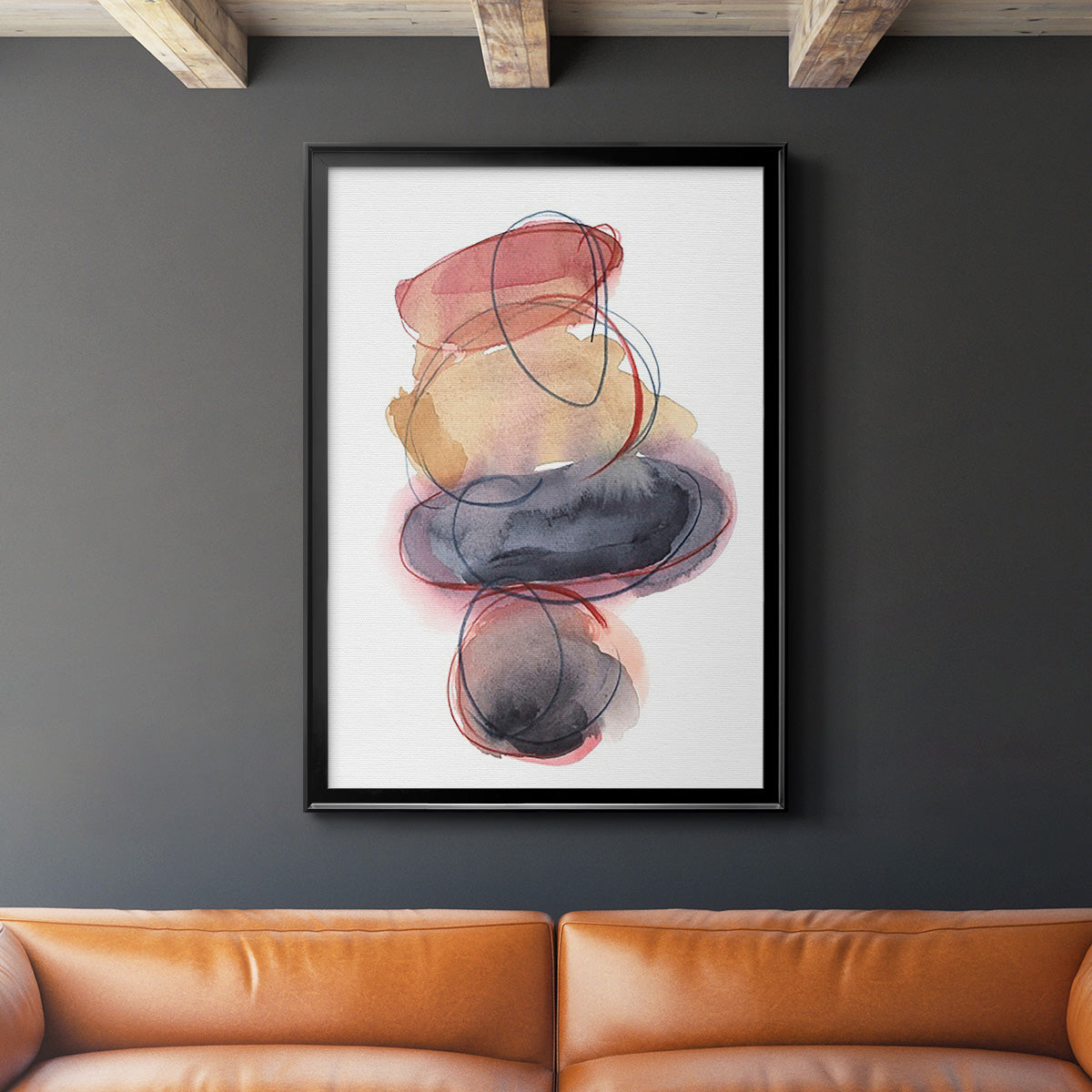 Balancing Act I - Modern Framed Canvas Print