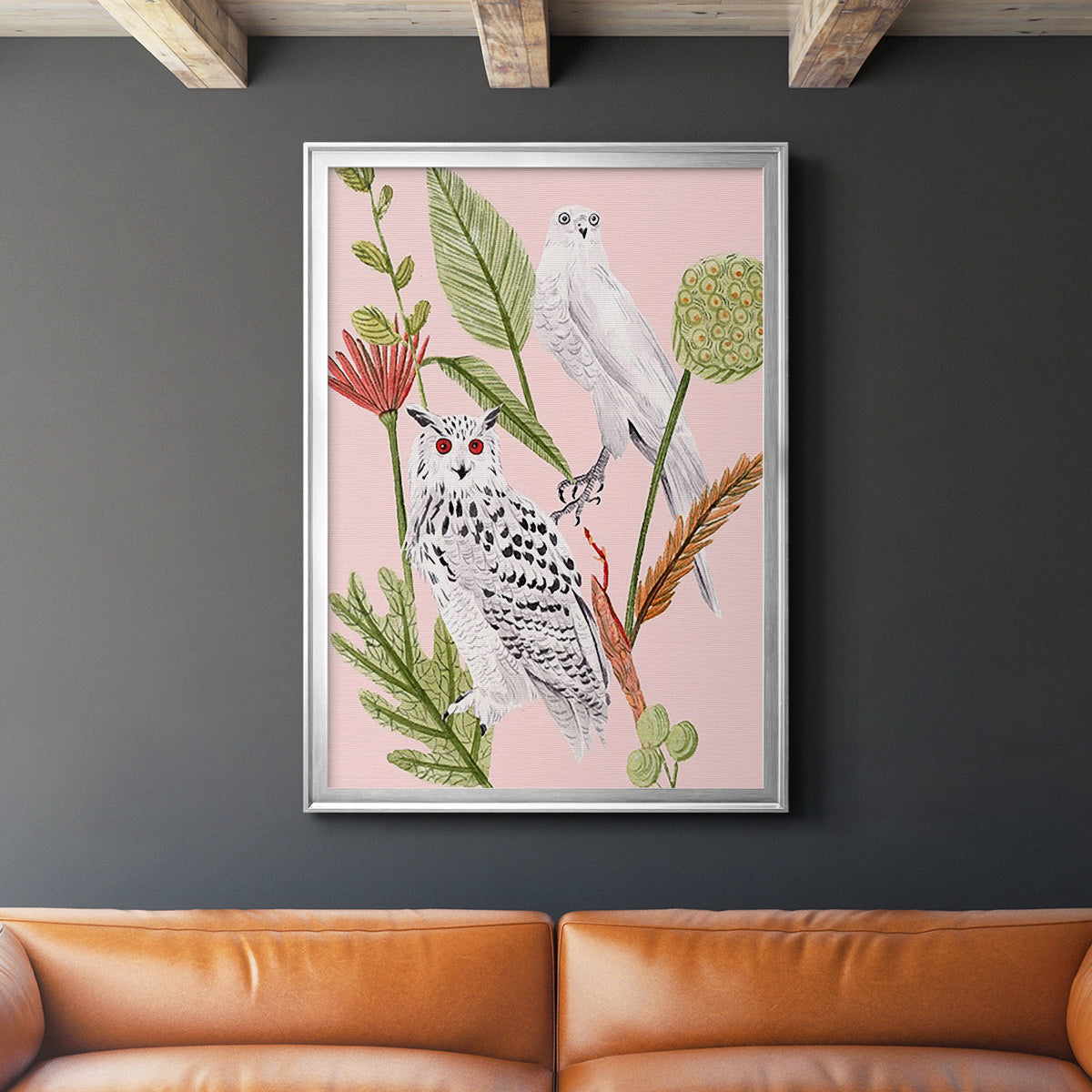 Birds in Motion V - Modern Framed Canvas Print