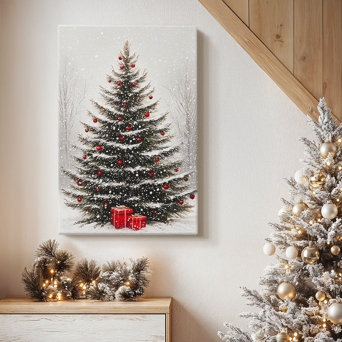 Dawn of Snowwhite Midwinter - Canvas Art Print