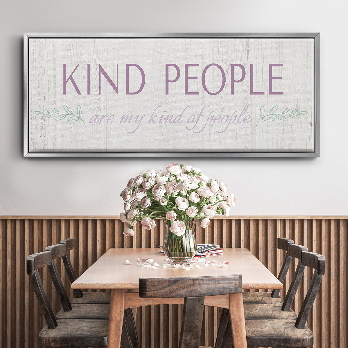 Kind People - Floater Framed Canvas Print