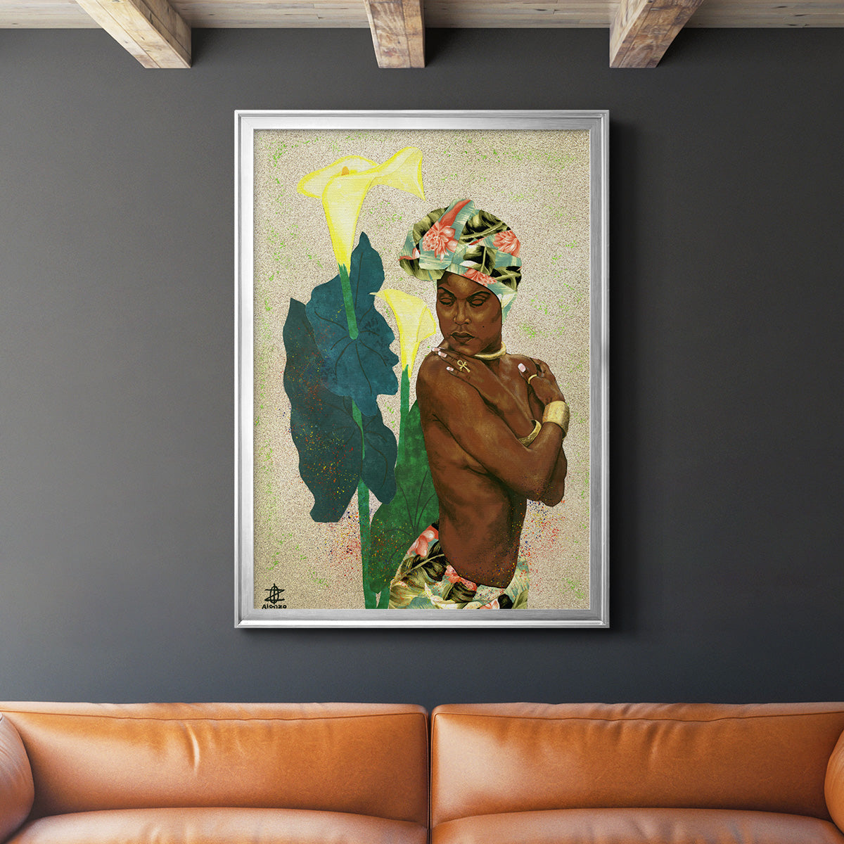 Woman Strong II - Modern Framed Canvas Print