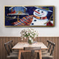 Snow Friends - Floater Framed Canvas Print