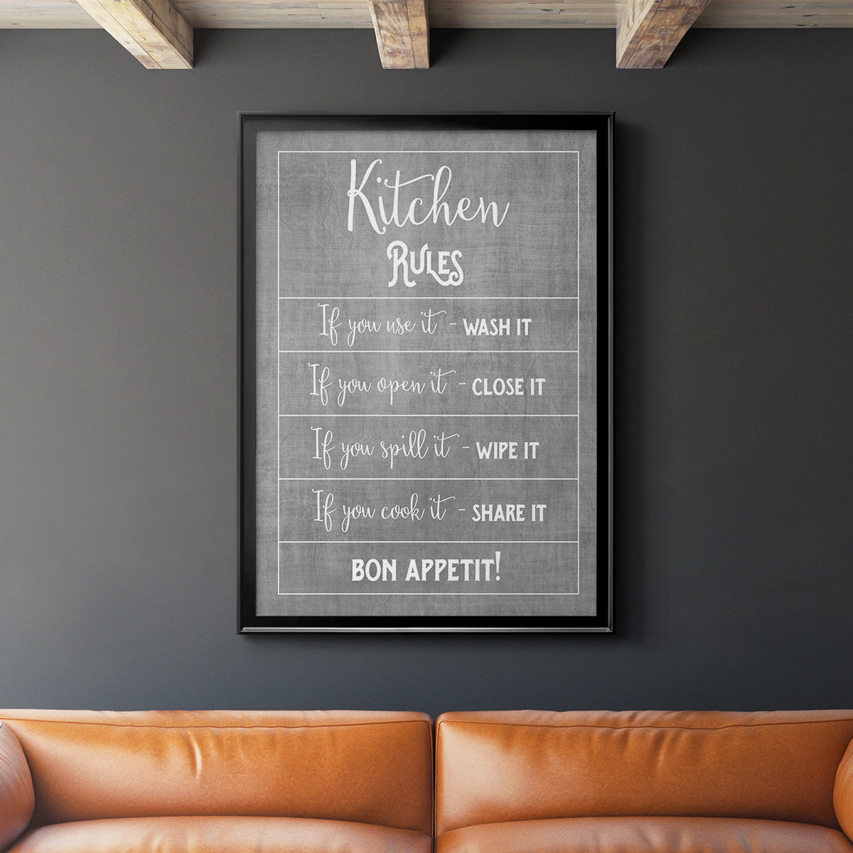 Bon Appetit - Modern Framed Canvas Print