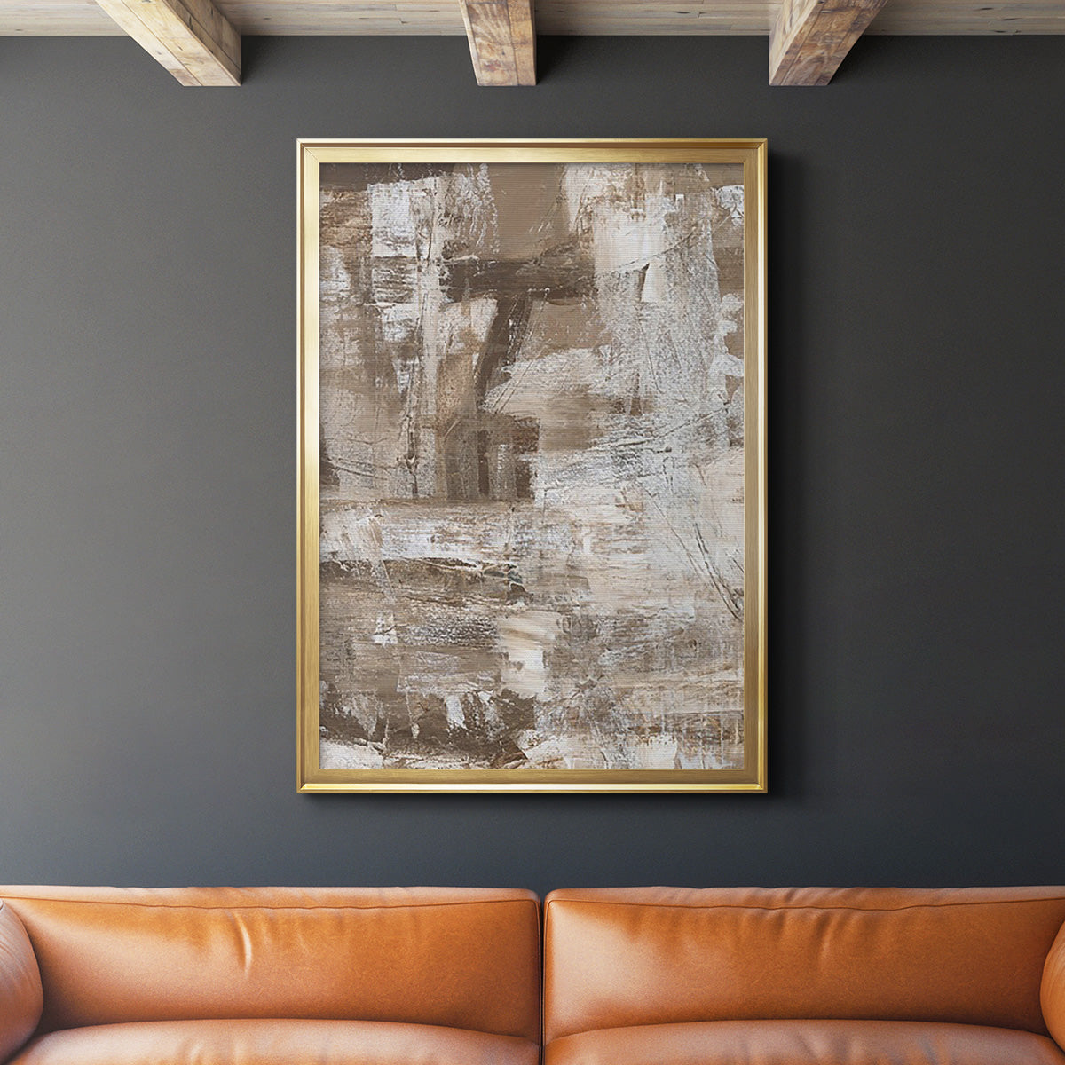 Bronzed II - Modern Framed Canvas Print