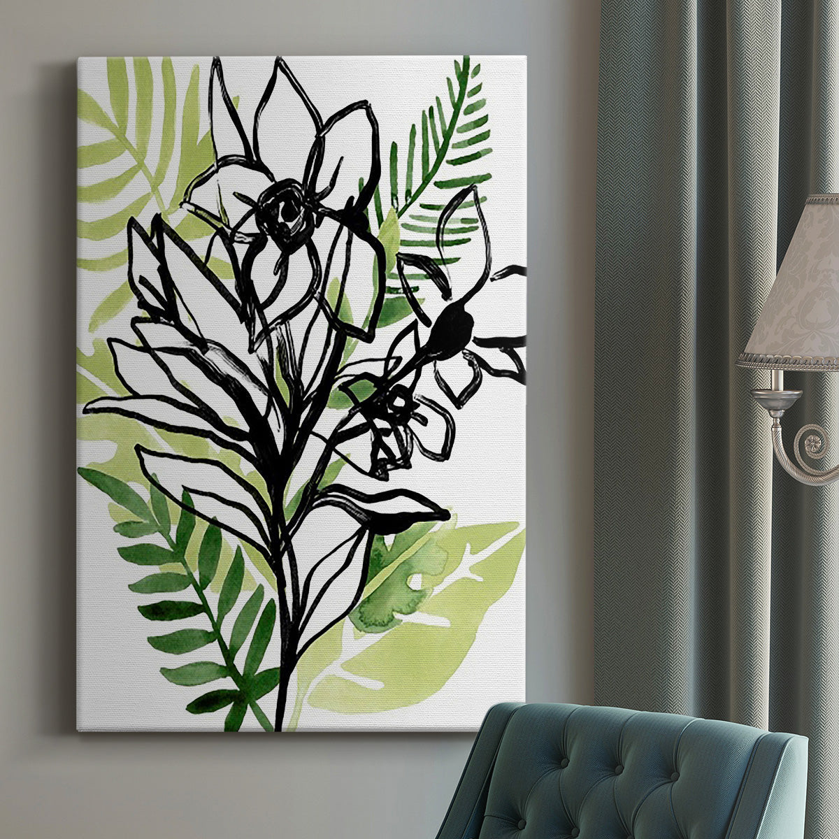 Tropical Sketchbook II - Canvas Art Print