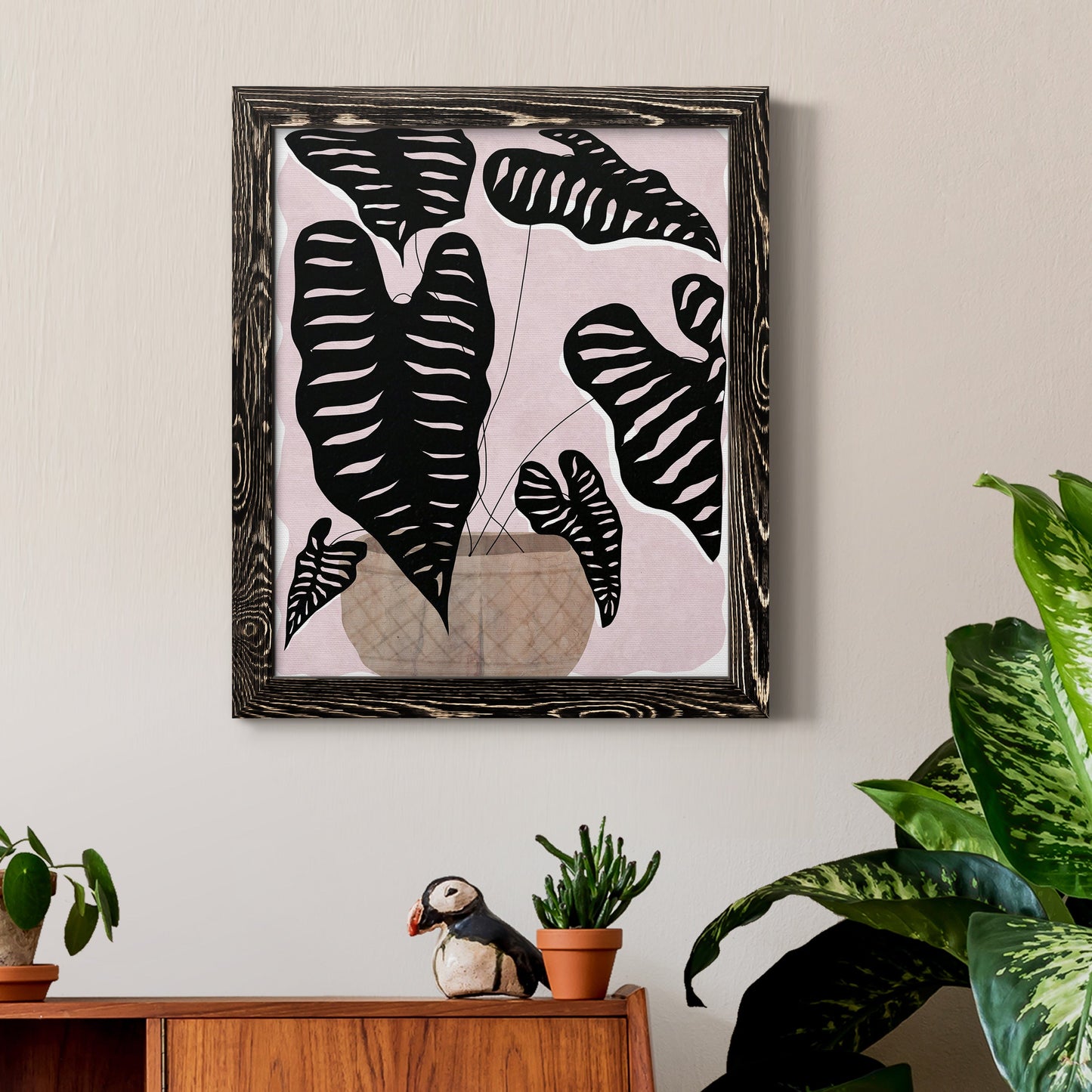 Potted Plant II - Premium Canvas Framed in Barnwood - Ready to Hang