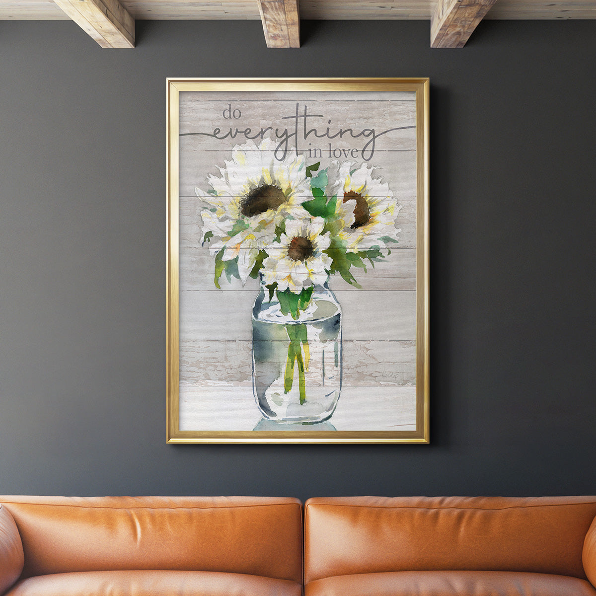 Do Everything In Love - Modern Framed Canvas Print
