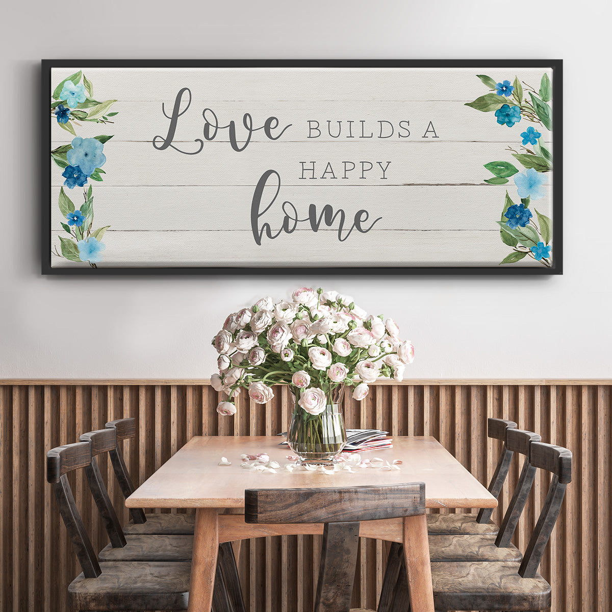 Love Builds - Floater Framed Canvas Print