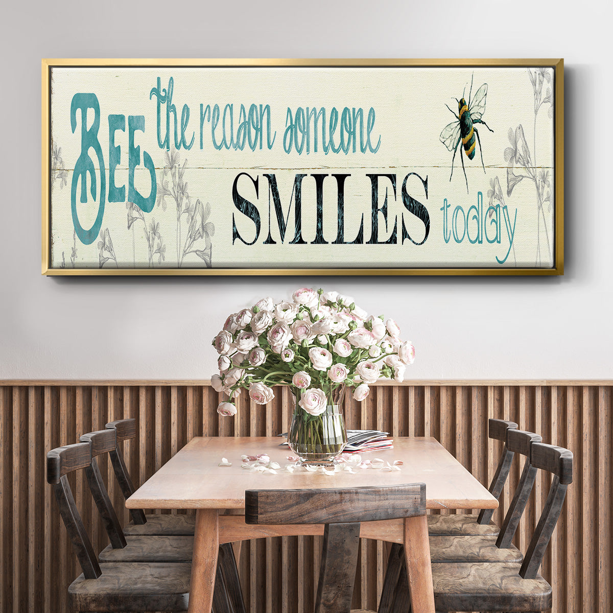 Bee The Reason - Floater Framed Canvas Print