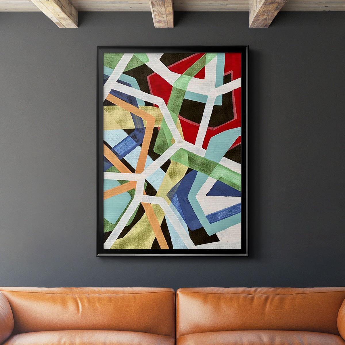 Magnetic Color I - Modern Framed Canvas Print