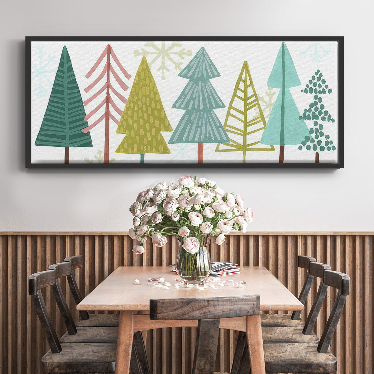 Modern Holiday Collection D - Floater Framed Canvas Print