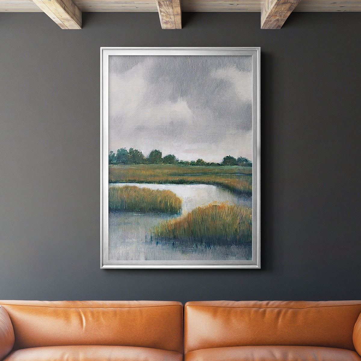 Salt Marshes I - Modern Framed Canvas Print