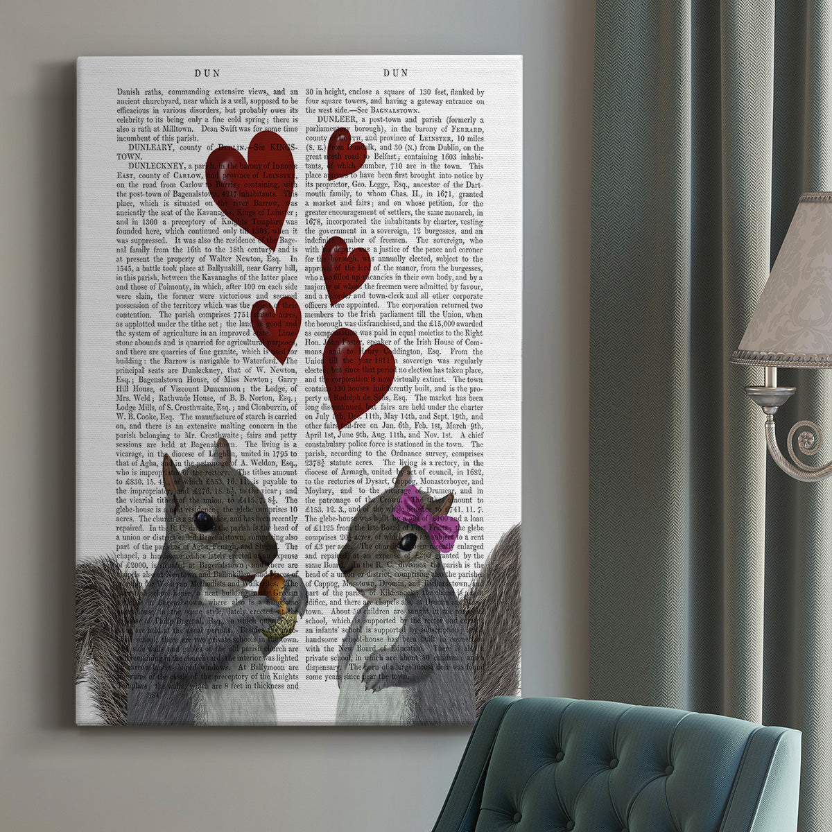 Squirrel Love Premium Gallery Wrapped Canvas - Ready to Hang