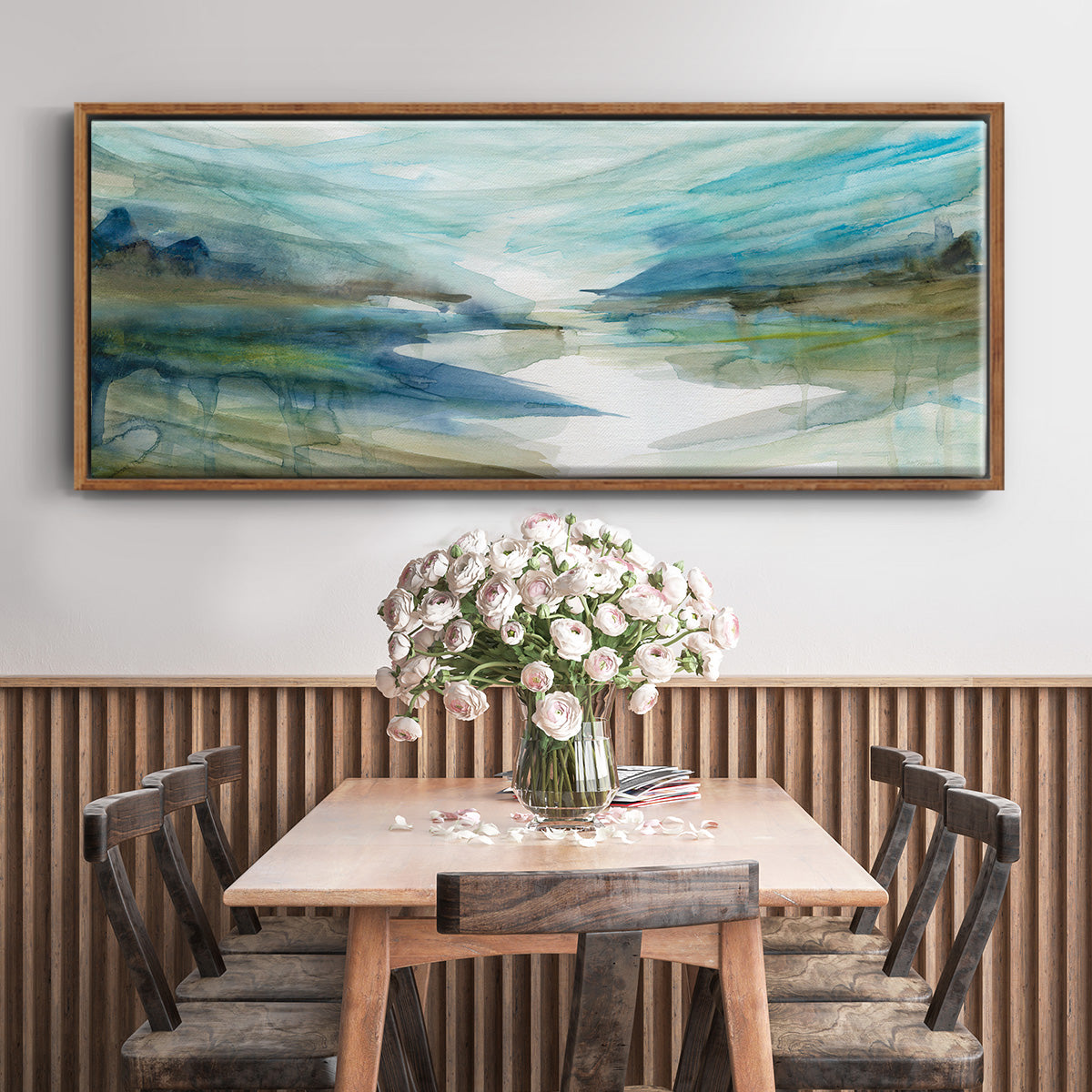 Spring Reflection II - Floater Framed Canvas Print