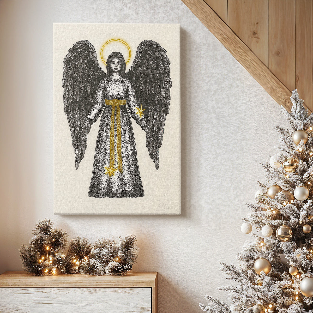 Pearled Manger Parish - Canvas Art Print