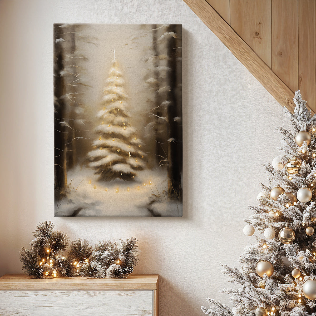 Candlelit Dawn Blessing - Canvas Art Print