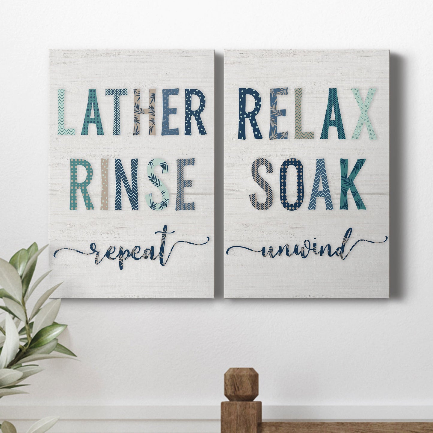 Lather Rinse Repeat Premium Gallery Wrapped Canvas - Ready to Hang