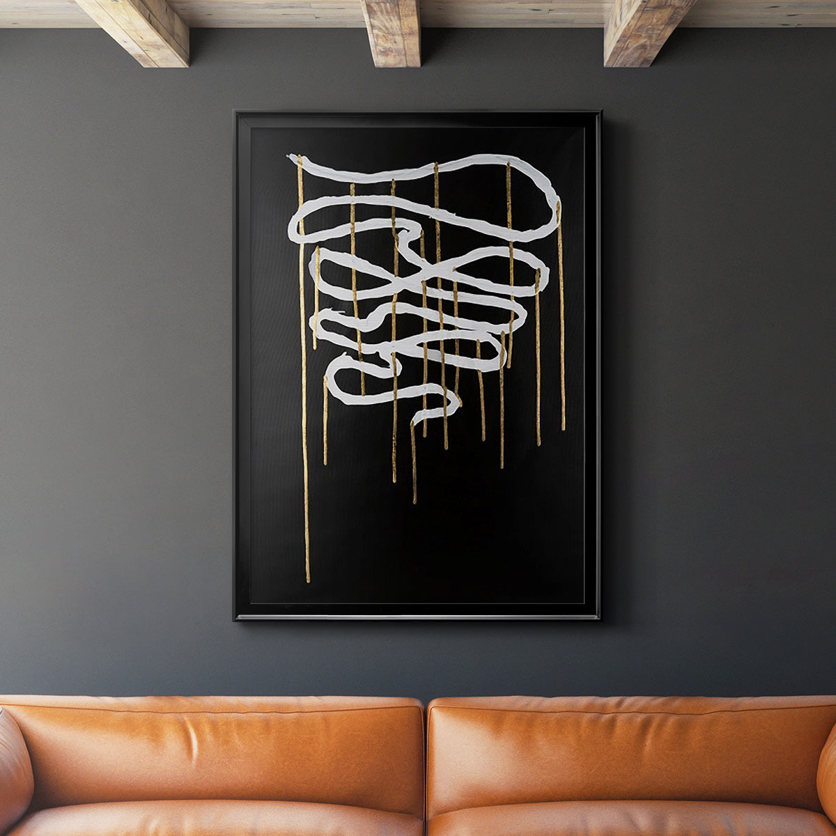 Weeping Ribbon II - Modern Framed Canvas Print