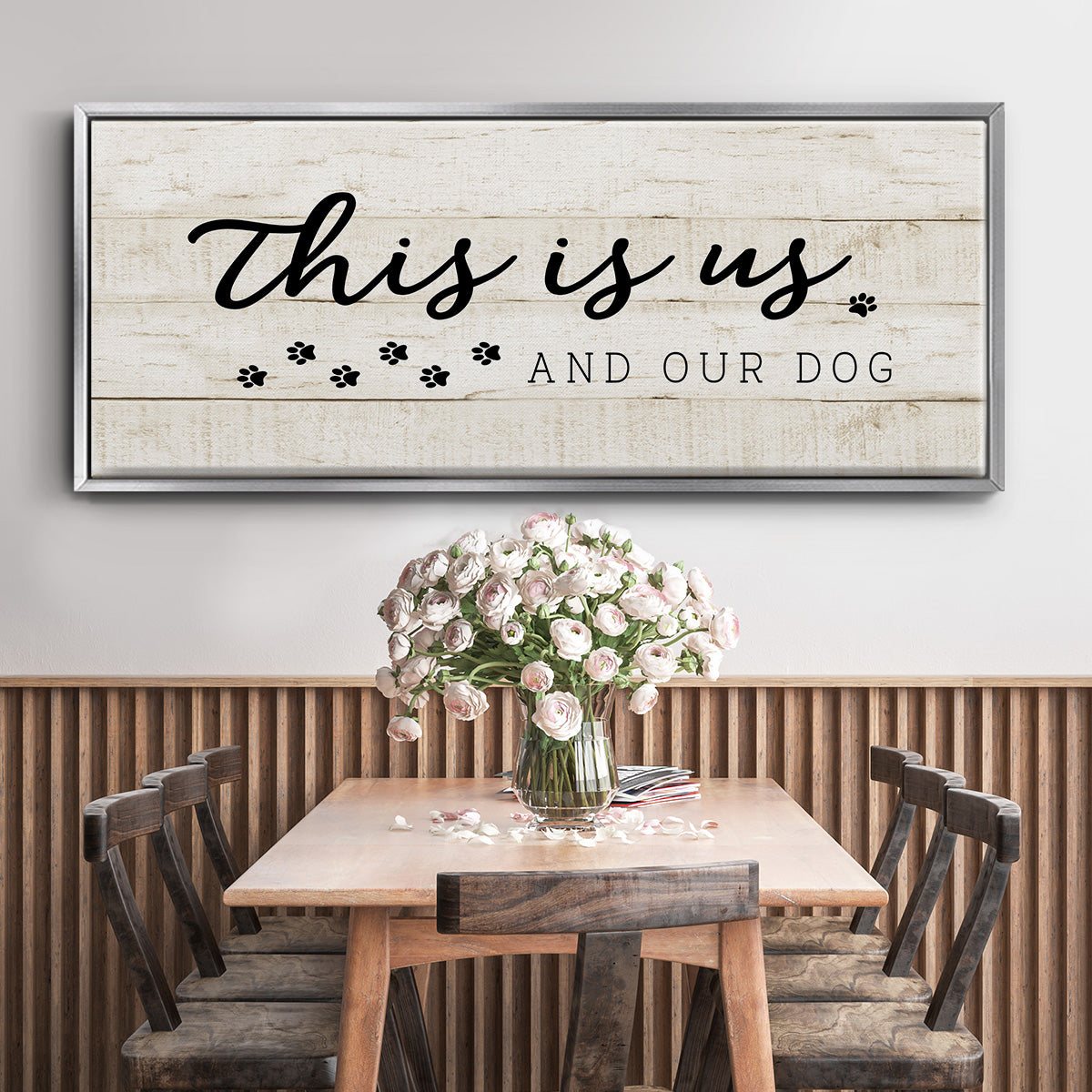 This is Us and the Dog - Floater Framed Canvas Print