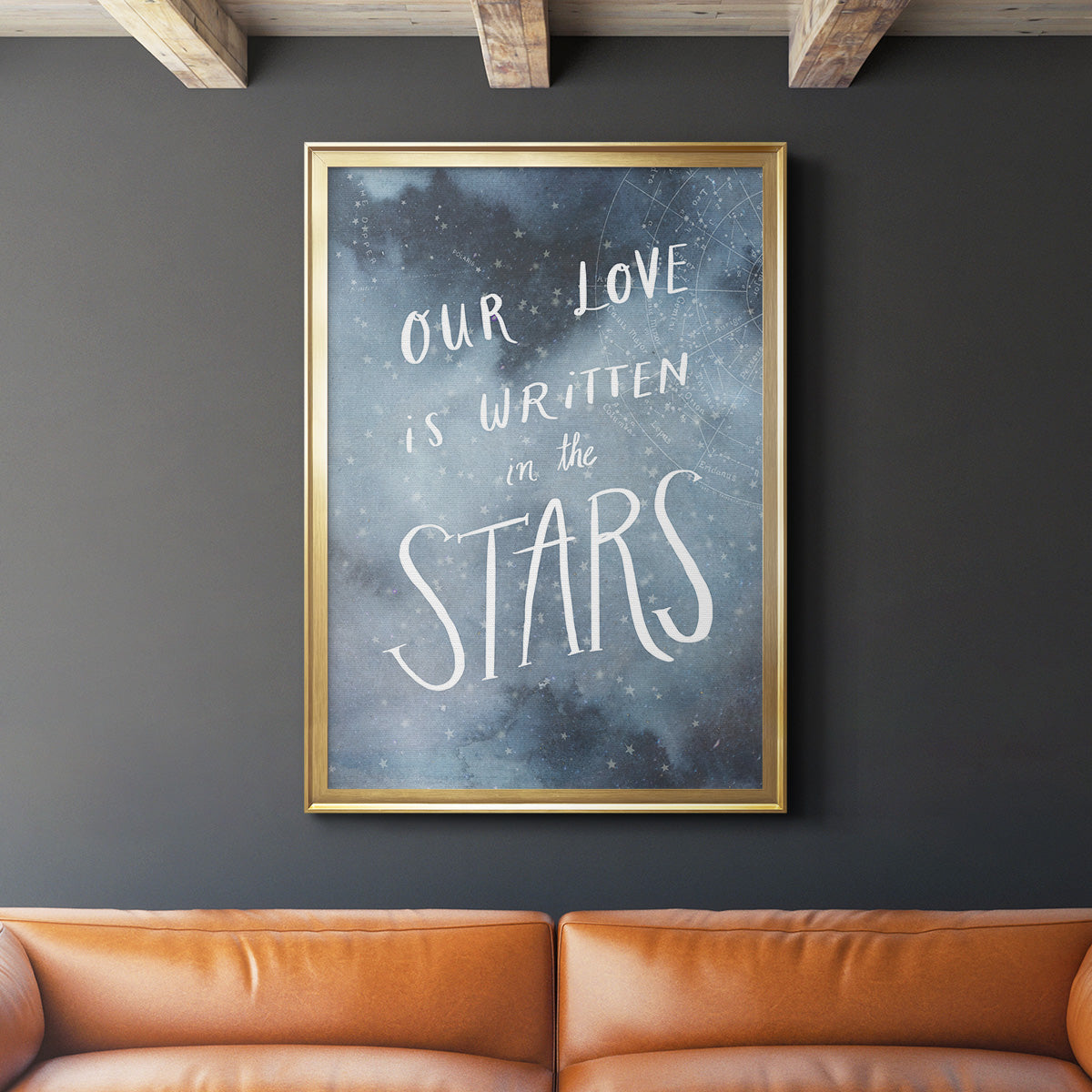 Celestial Love IV - Modern Framed Canvas Print