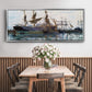 Ships in Harbor, 1873 - Floater Framed Canvas Print